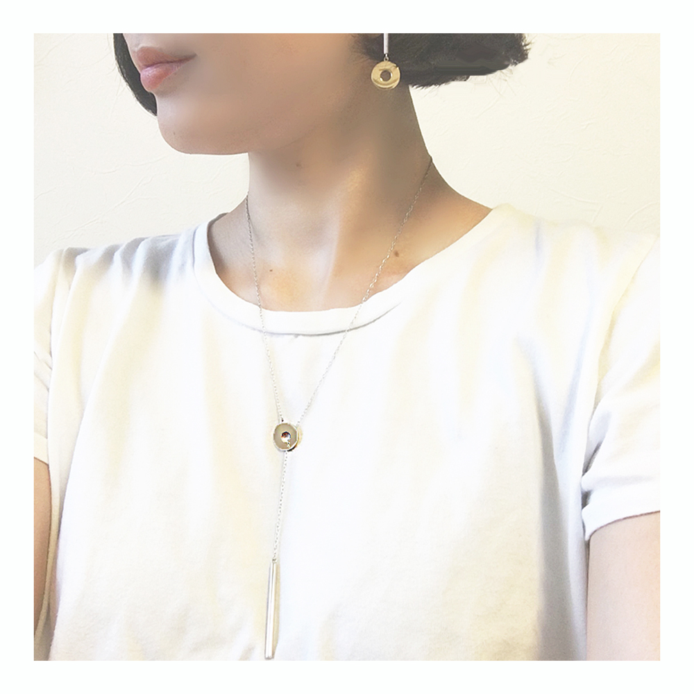 ■circle & line necklace■ サークル＆ラインネックレス 