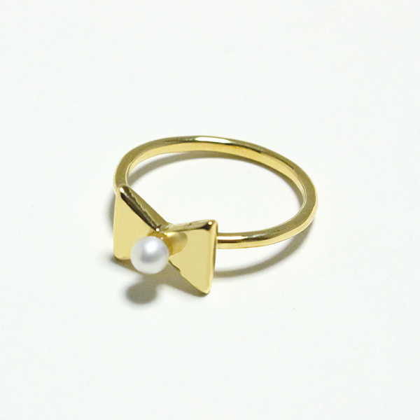 ribbon pearl ring(リボンパールリング)