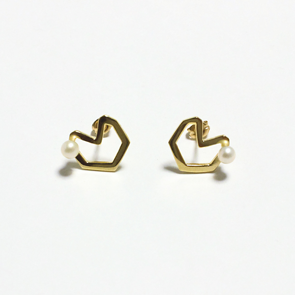 heart pearl pierce(ハートパールピアス)