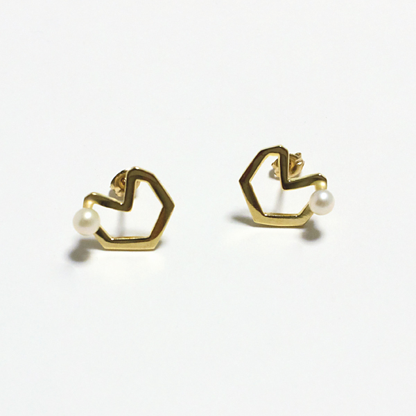 heart pearl pierce(ハートパールピアス)