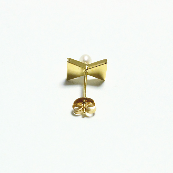 ribbon pearl pierce(リボンパールピアス)