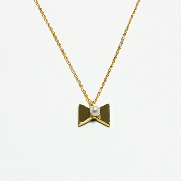 ribbon pearl necklace(リボンパールネックレス)