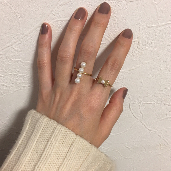 ribbon pearl ring(リボンパールリング)