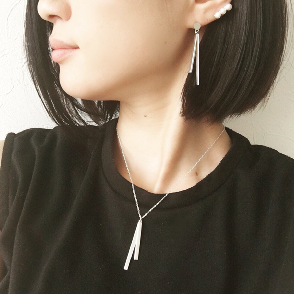 line pearl pierce(ラインパールピアス)の着用例
