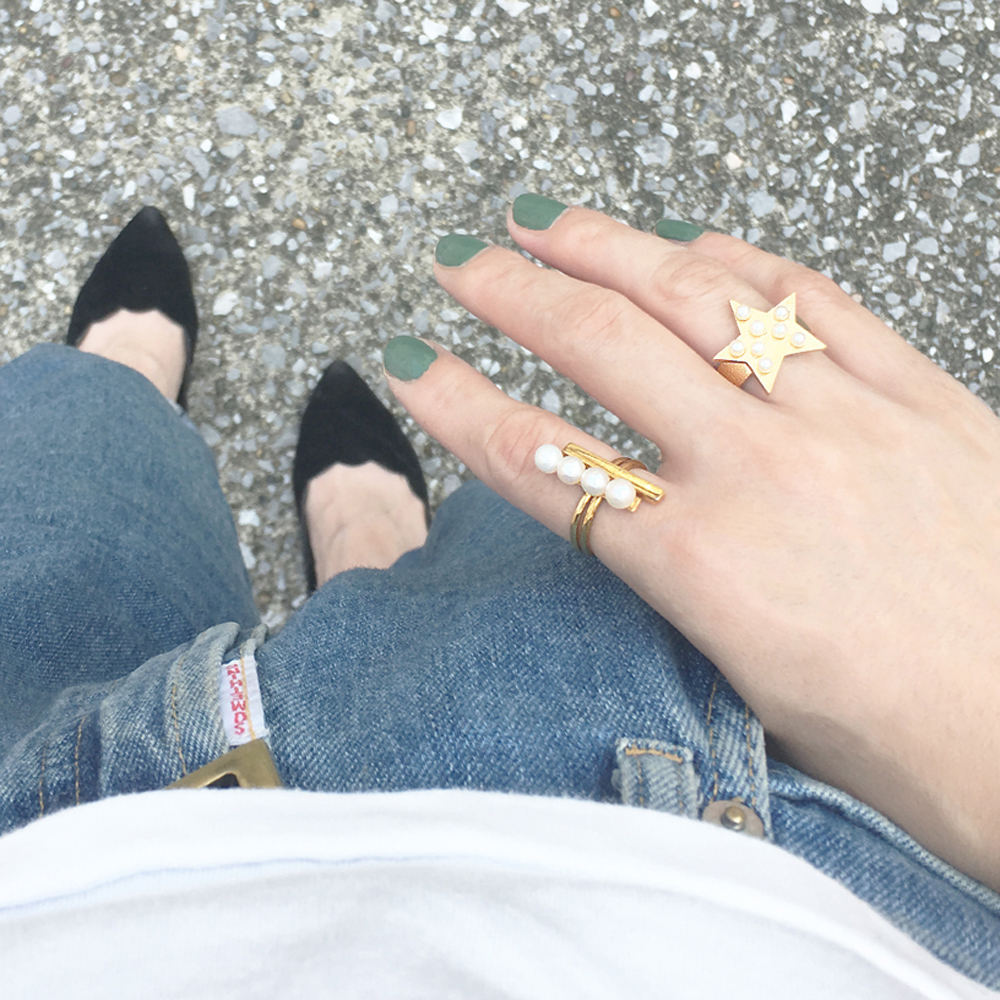 ■line pearl ring■ ラインパールリング 