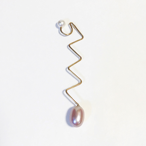 ■gizagiza pearl earcuff■～pink～ ギザギザパールイヤーカフ～ピンク～