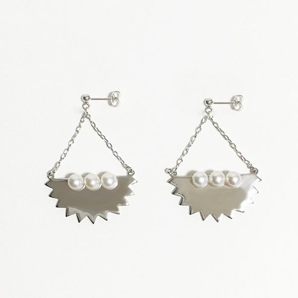 ■pocket pearl pierce■ ～gizagiza～ ポケットパールピアス～ギザギザ～ 